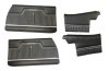 1970-1972 Chevelle Front Door/Rear Qtr Trim Panels Pre-Assembled in Black for Convertible